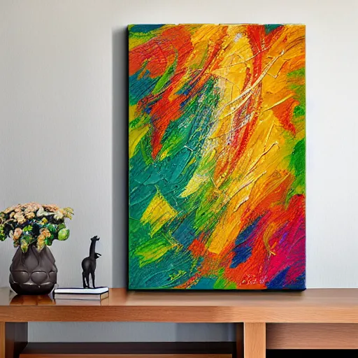 Prompt: you make me feel like dancing, a beautiful abstract colorful impasto organic painting