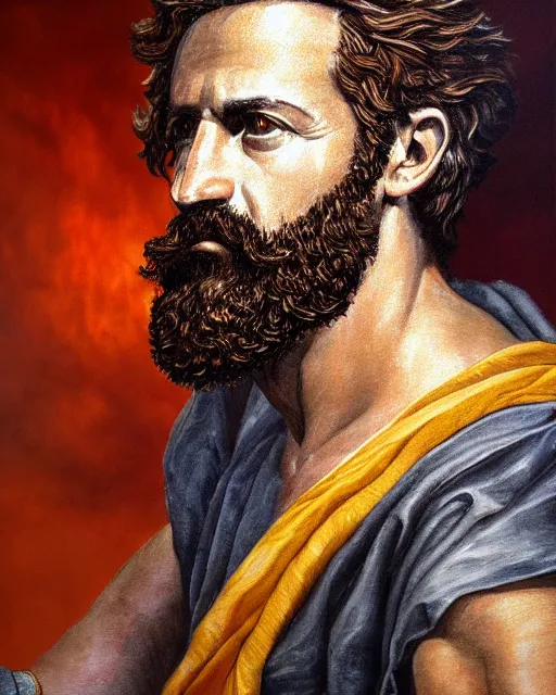 Prompt: acrylic painting portrait of philip of macedon, high production value, intricate details, high resolution, hdr, high definition, masterpiece, realistic, ultrarealistic, highly detailed, hd, sharp focus, non blurry, sharp, smooth