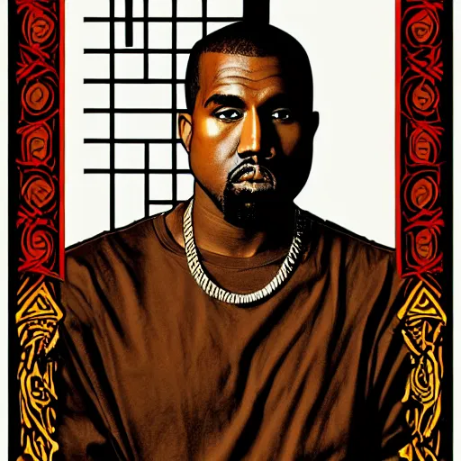 Prompt: Kanye West Tarot card
