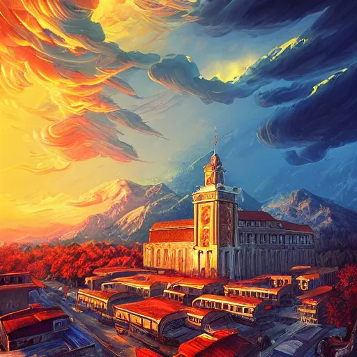 Image similar to a beautiful digital artwork of yugoslavia by dan mumford, cyril rolando and m. w kaluta, 8 k resolution, ultrafine details, rendered in unreal engine 5, cinematic composition, reimagined by industrial light and magic, smooth, 4 k, beautiful lighting, hdr, imax, cinema 4 d, shadow depth