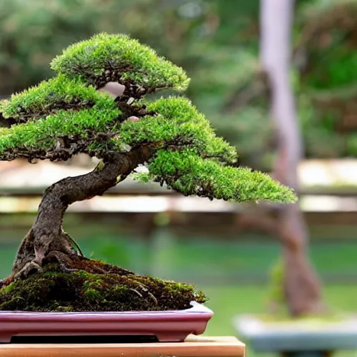 Prompt: a bonsai next to a crab