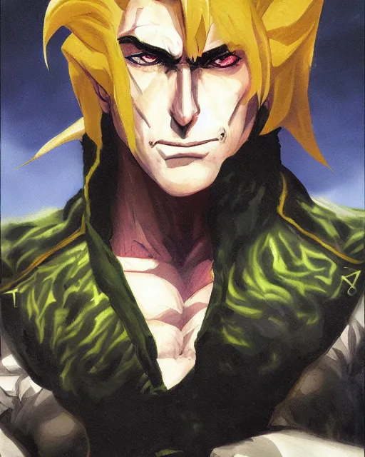 Portrait of Dio Brando from Jojo's Bizarre Adventure, Stable Diffusion