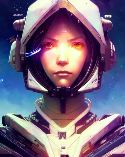 Prompt: spacehip, warframe ship, fine detail!! anime!! realistic shaded lighting!! poster by ilya kuvshinov katsuhiro otomo, magali villeneuve, artgerm, jeremy lipkin and michael garmash and rob rey