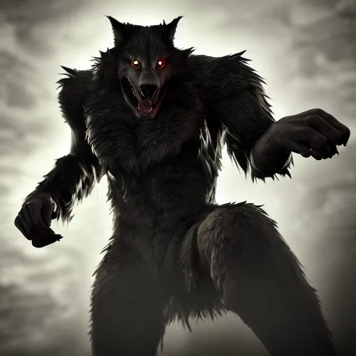 Image similar to cute handsome werewolf from van helsing unreal engine hyperreallistic render 8k character concept art masterpiece