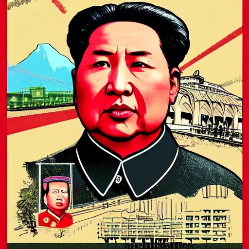 Image similar to mao zedong in gta v, cover art by stephen bliss, boxart, loadscreen