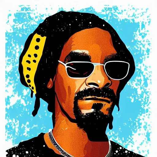 Image similar to snoop dog wpap art