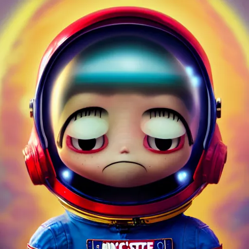 Image similar to an epic chibi comic book style portrait painting of an astronaut, character design by mark ryden and pixar and hayao miyazaki, unreal 5, daz, hyperrealistic, octane render, cosplay, dynamic lighting, intricate detail, cinematic