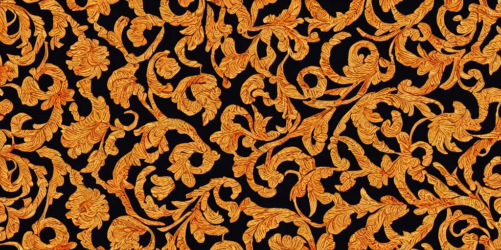 Image similar to versace gucci textile print intricate orange gold black navajo digital file high resolution