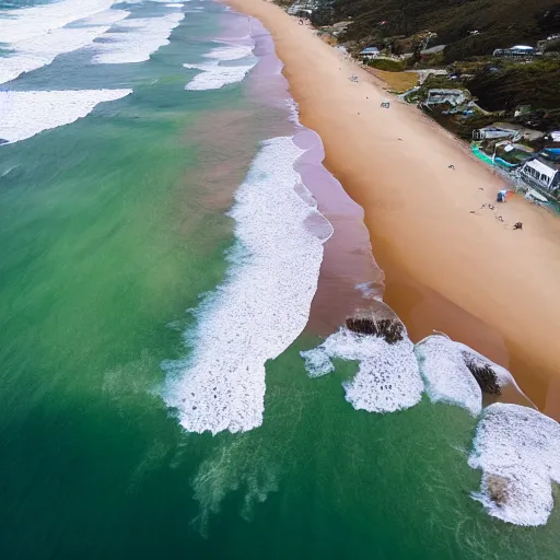 Prompt: drone photo of lorne pier victoria