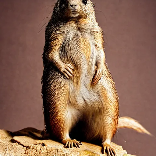 Image similar to a chimera of Prairie dog and Pygmy marmoset, studio photography