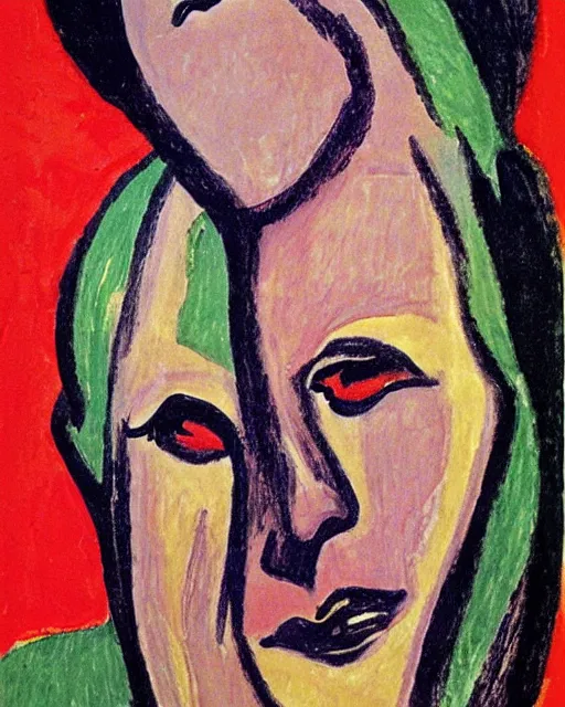 Image similar to God. Portrait by Ernst Kirchner. Marlene Dumas.