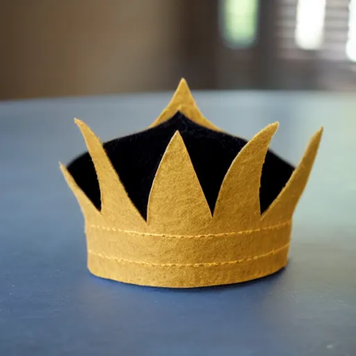 Prompt: a felt crown