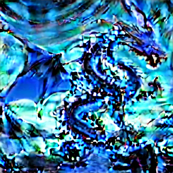 Image similar to ghostly blue dragon, lightning, lake background, gerald brom, hyper detailed, 8 k, fantasy, dark, grim
