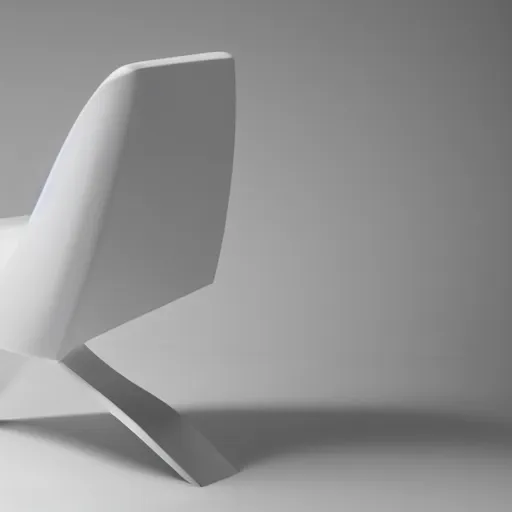 Image similar to a photo of a z - chair by zaha hadid, 4 k