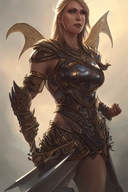 Image similar to amazon valkyrie athena, d & d, fantasy, portrait, highly detailed, headshot, digital painting, trending on artstation, concept art, sharp focus, illustration, art by artgerm and greg rutkowski and magali villeneuve