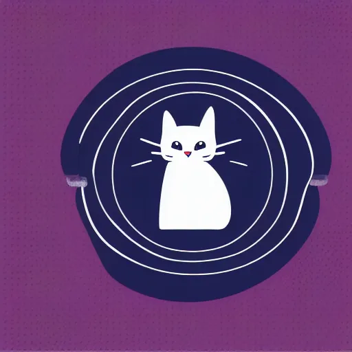 Prompt: Professional logo. Cat holding with a coin. Abstract, Pictorial, Intricate design, creative, vivid, 8k, svg.