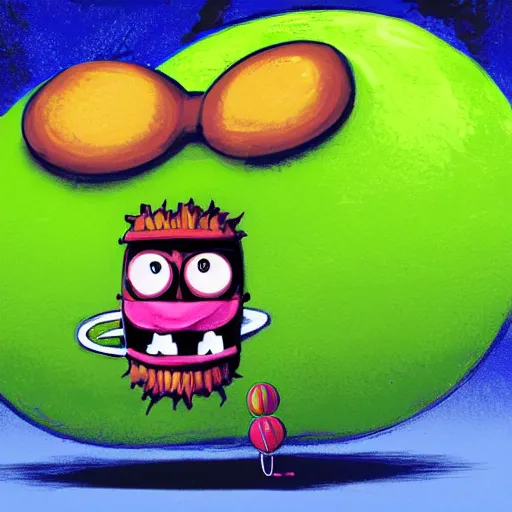 Image similar to portrait of a tennis ball monster holding a coffee, colorful, digital art, fantasy, magic, chalk, trending on artstation, ultra detailed, professional illustration by basil gogos