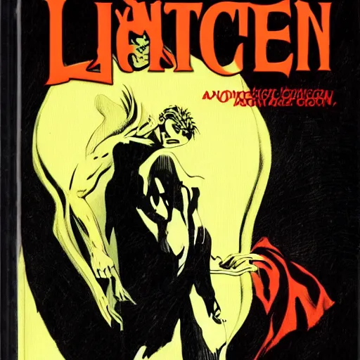 Prompt: lucifer against sandman, comic book, by frank miller, 4 k, 3 d