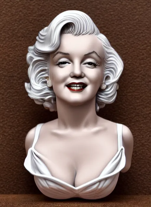 Image similar to 80mm resin detailed miniature of Marilyn Monroe, Product Introduction Photos, 4K, Front view, Full body