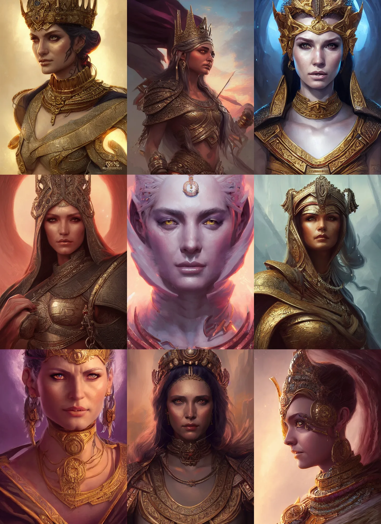 Prompt: carthaginian empress, d & d, fantasy, highly detailed, portrait, digital painting, trending on artstation, concept art, sharp focus, illustration, art by artgerm and greg rutkowski and magali villeneuve