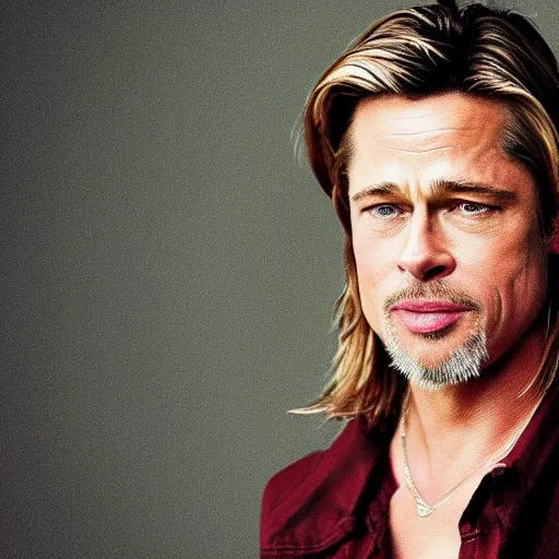 Prompt: brad pitt sad after a bad soup