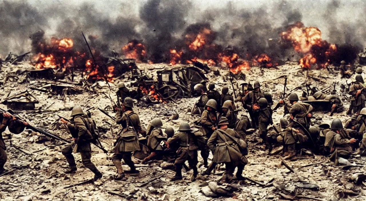 Image similar to first-world-war,colorised,photograph