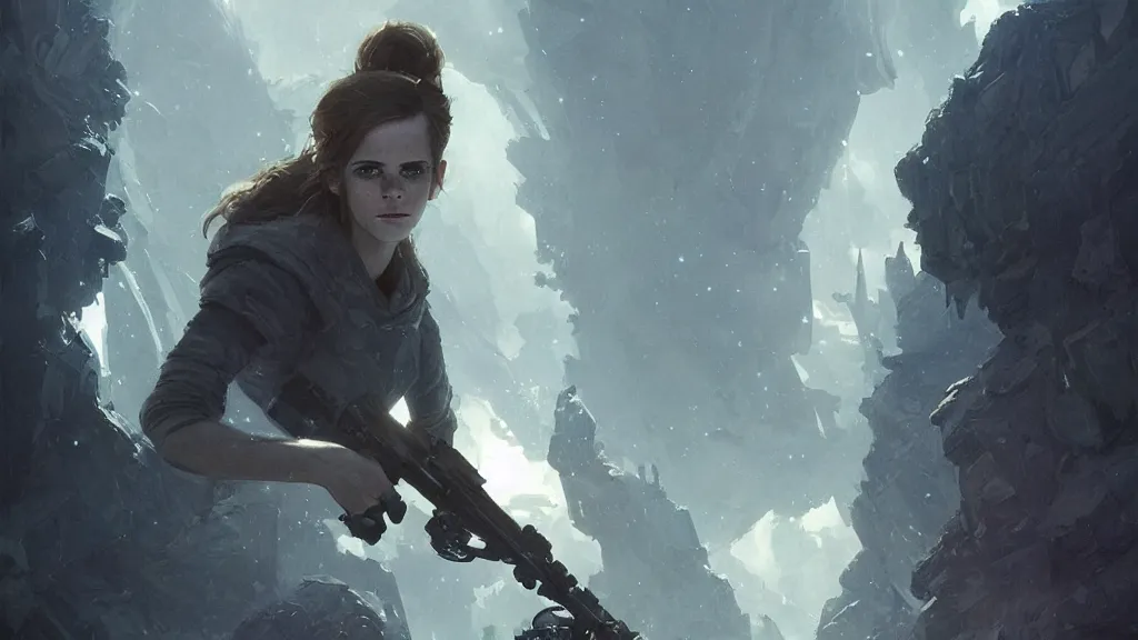 Image similar to A shot from the sci-fi movie starring emma watson by nuri iyem, james gurney, james jean, greg rutkowski, anato finnstark, perfect faces