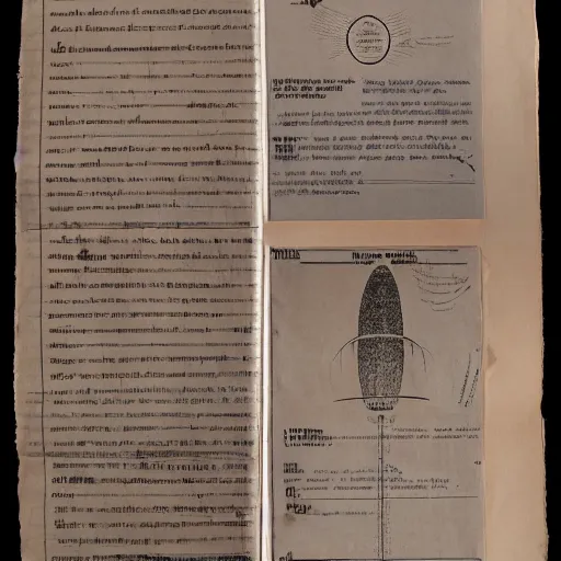 Prompt: disclosed secret documents about aliens, press photograph, archive