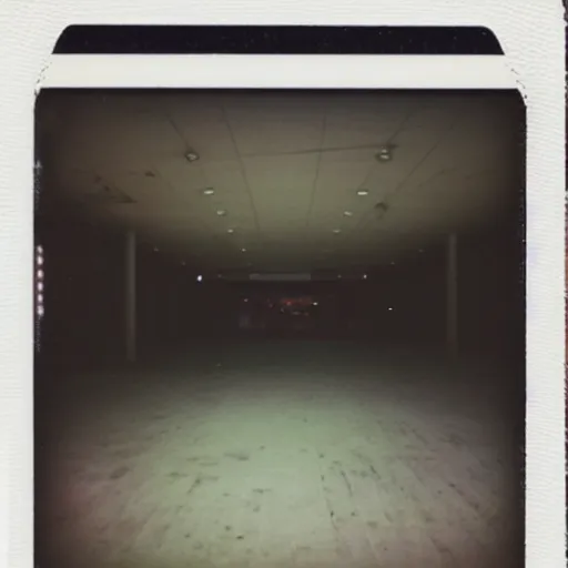 Image similar to Beautiful Photograph of a liminal polaroid of an empty mall