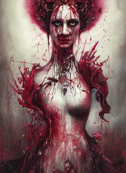 Image similar to queen of hearts, highly detailed, cinematic, 8 k, by megan duncanson, stanley artgermm, tom bagshaw, craig mullins, carne griffiths, ayami kojima, beksinski, giger, trending on deviantart, hyper detailed, horror, full of colour