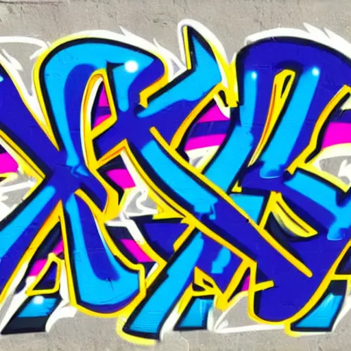 Image similar to a graffiti style with the letters futo