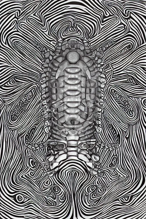 Image similar to isopod, symmetrical, highly detailed, digital art, sharp focus, trending on art station