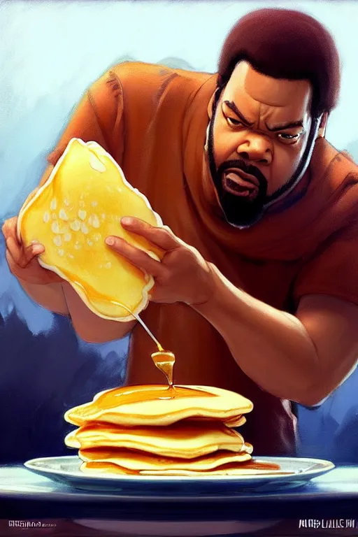 Prompt: ice cube cooking pancakes animation pixar style, by magali villeneuve, artgerm, jeremy lipkin and michael garmash, rob rey and kentaro miura style, golden ratio, trending on art station