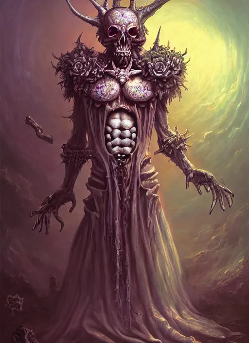 Image similar to fineart illustration of the necromancer, hyper detailed, fantasy surrealism, crisp