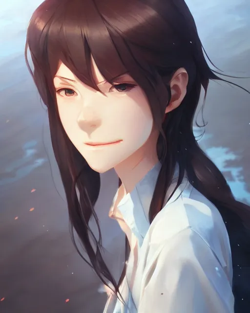 Image similar to medium shot, visible face, detailed face, perfectly shaded, atmospheric lighting, by makoto shinkai, stanley artgerm lau, wlop, rossdraws