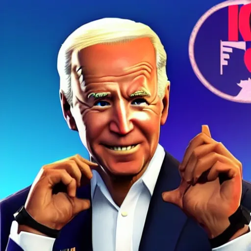 Prompt: joe biden as a fortnite character