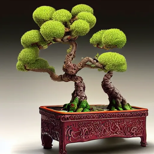 Prompt: a candy bonsai, concept art, realistic, studio photo, well detailed, 8k