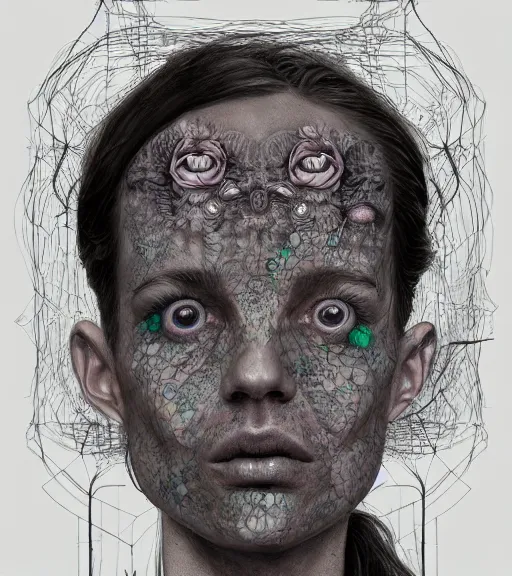 Image similar to portrait, ghostly narratives by kenneth blom, mental alchemy, james jean, pablo amaringo, naudline pierre, contemporary art, hyper detailed