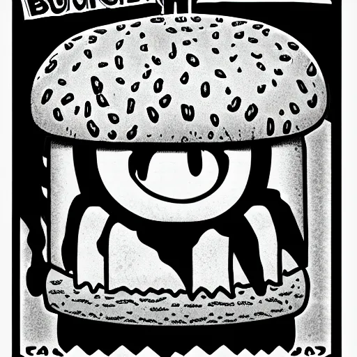 Prompt: burger by kentaro miura