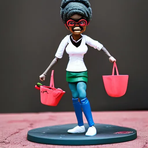 Image similar to maya angelou winning wimbledon, stop motion vinyl action figure, plastic, toy, butcher billy style