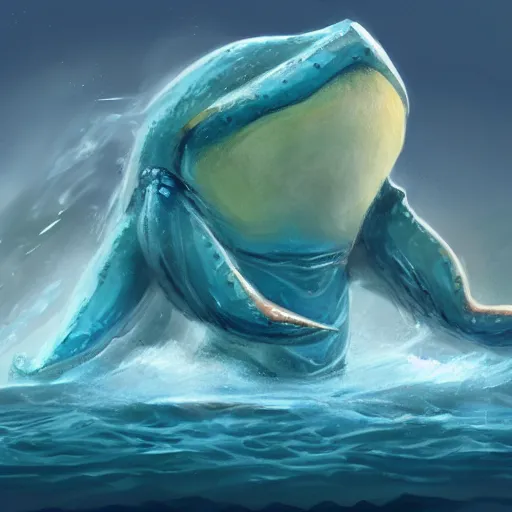 Image similar to Ocean Giant Creature Bloop, concept art