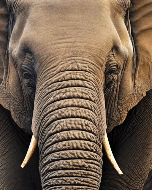 Image similar to photorealistic ganesh in real life as an elephant, national geographic