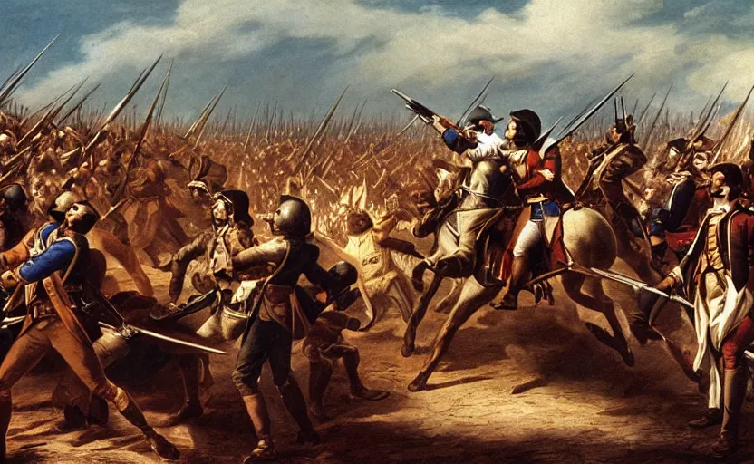 Image similar to liberty leading the people, battle of geonosis, french revolution