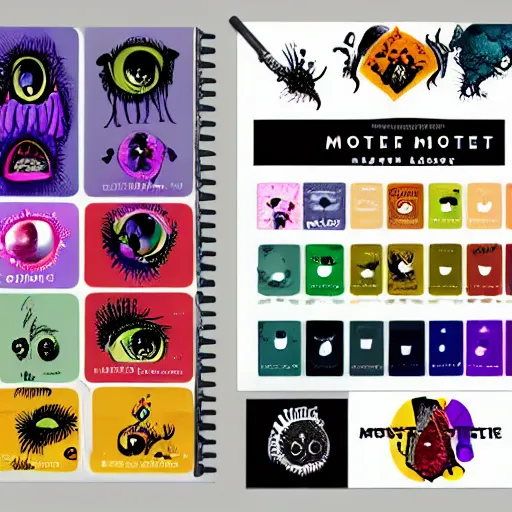 Image similar to monster art palette logo design