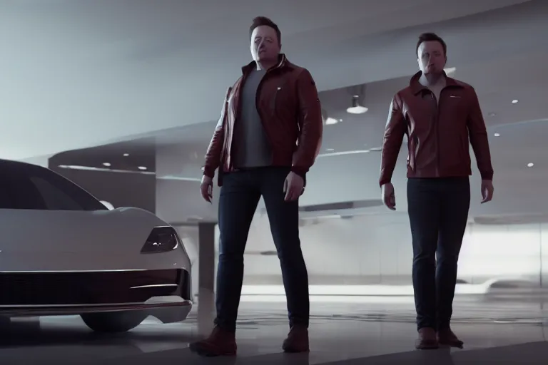 Prompt: a cinematic still of Elon musk, gigantic torso, octane render, nvidia raytracing demo