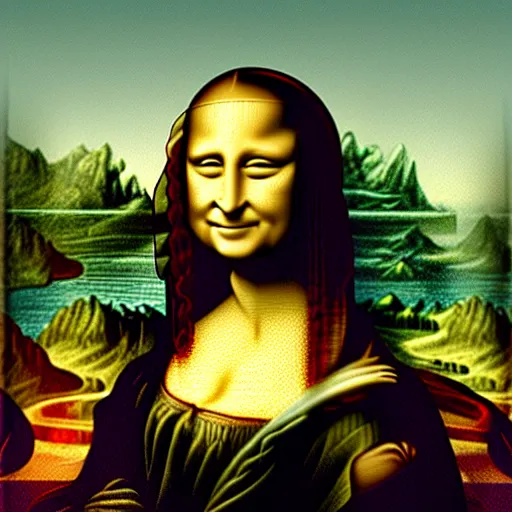 Image similar to A portrait of mona lisa in real life holding a giant spliff, amazing detail, digital art