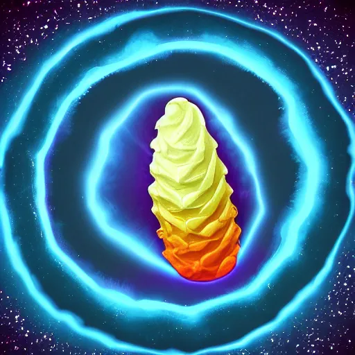 Prompt: a cosmic ice - cream cone, digital art