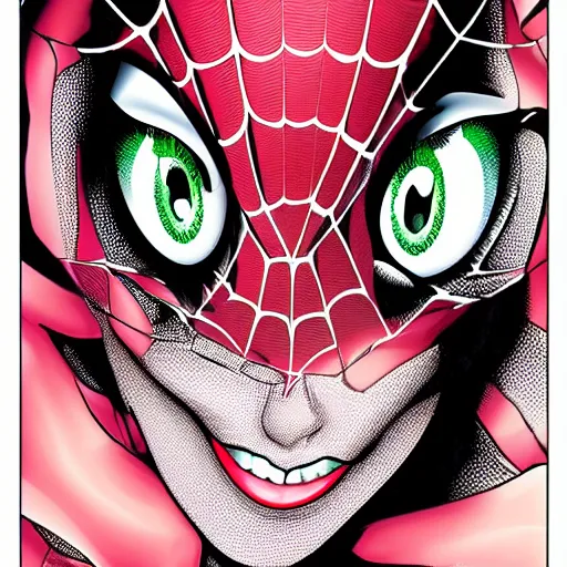 Prompt: spider girl hybrid with multiple eyes