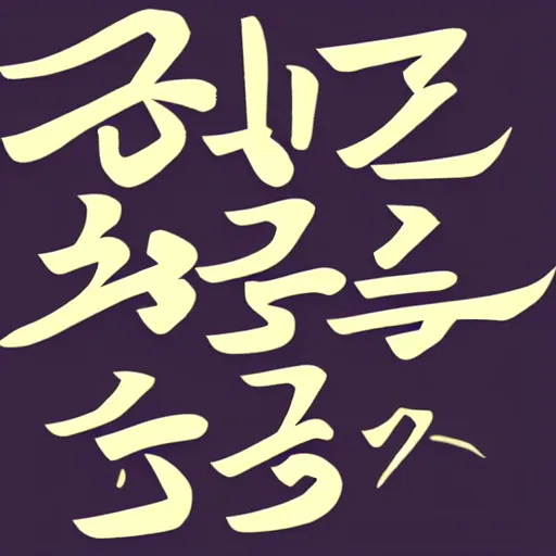 Prompt: kanji hangul fusion script
