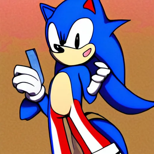 edgy sonic the hedgehog fanfiction cover art, anime,, Stable Diffusion